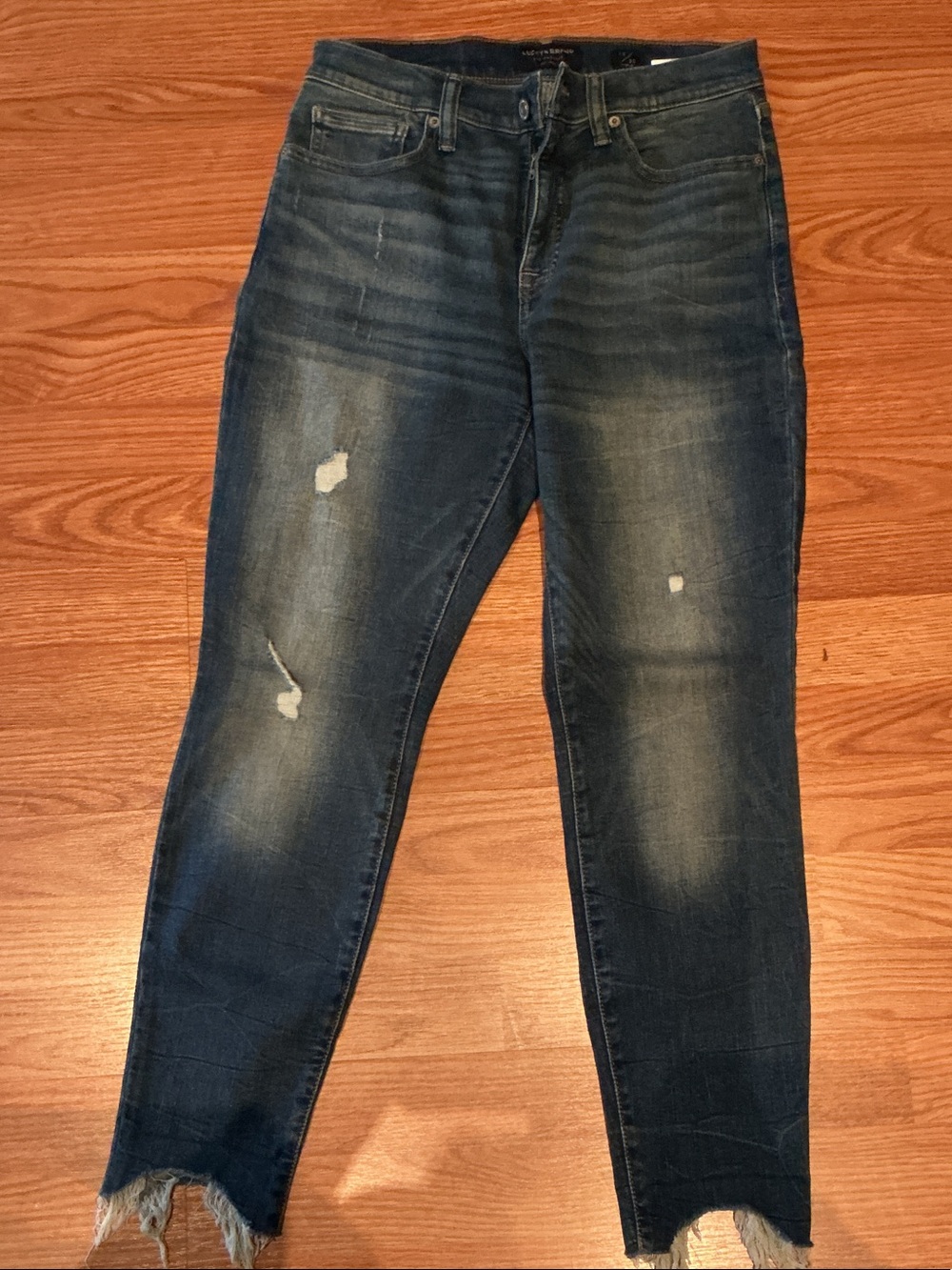 Lucky Brand Men's Skinny Distressed Dark Blue Jeans size 10/30